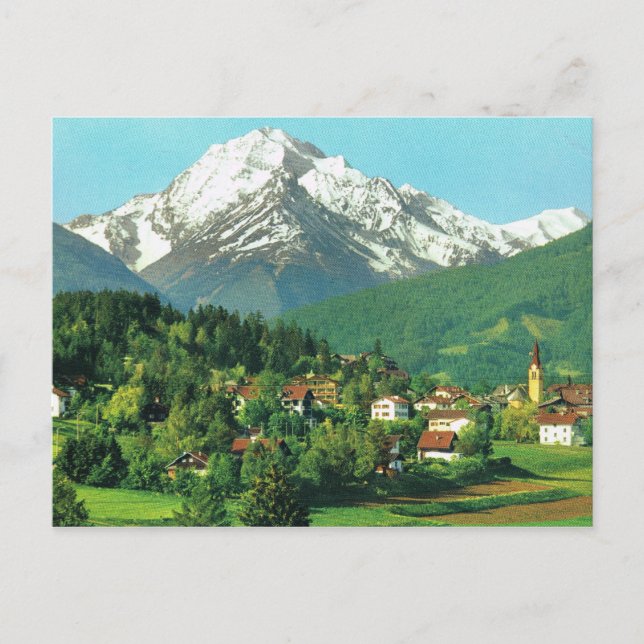 Postal Austria, Tirol, Igles cerca de Innsbruck (Anverso)