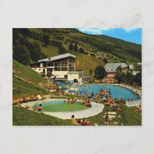 Postal Austria vintage, piscina Salbach, Tirol