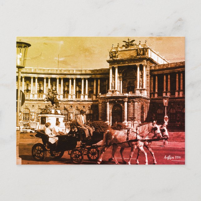 Postal Austria Vintage Viena Palacio Hofburg (Anverso)