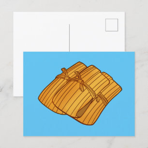 Postal Auténtica temporada mexicana de tamales