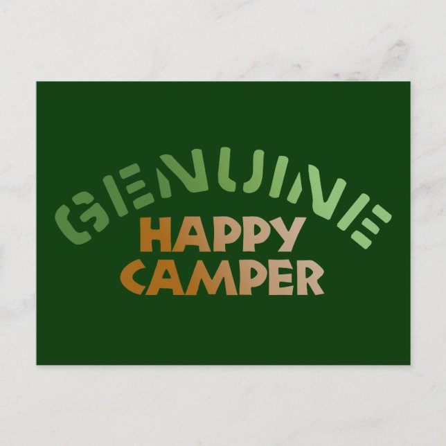 Postal Auténtico Camper Feliz (Anverso)