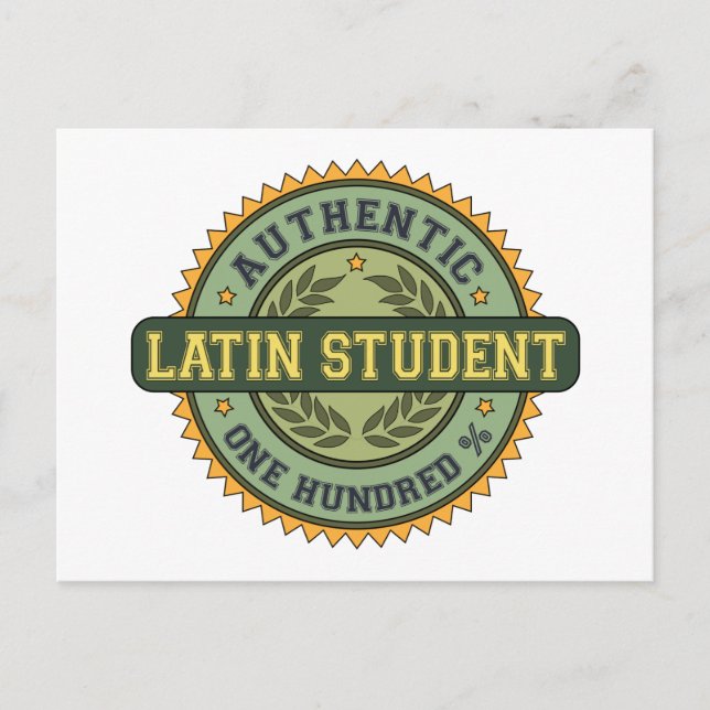 Postal Auténtico Estudiante Latino (Anverso)