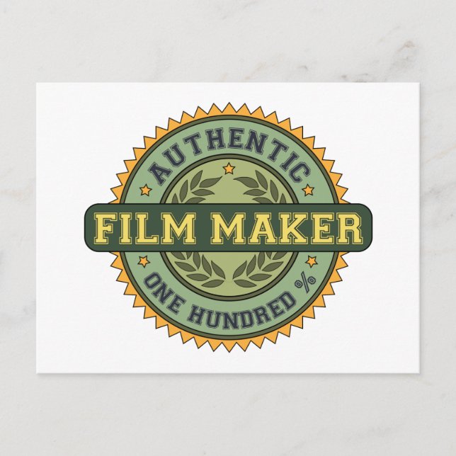 Postal Auténtico Fabricante De Películas (Anverso)