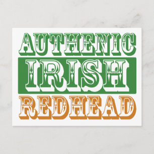 Postal Auténtico Redhead Irlandés