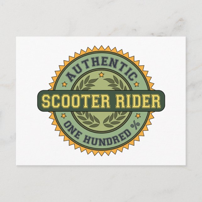 Postal Auténtico Scooter Rider (Anverso)