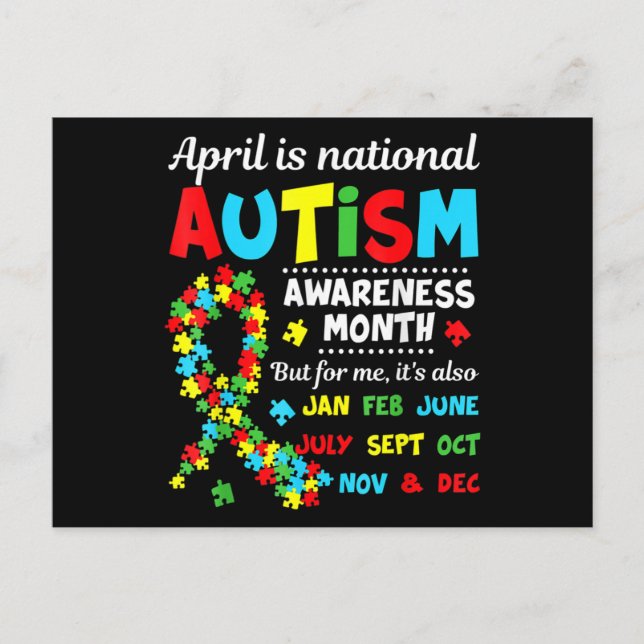 Postal Autism Awareness - April is National Autism Awaren (Anverso)
