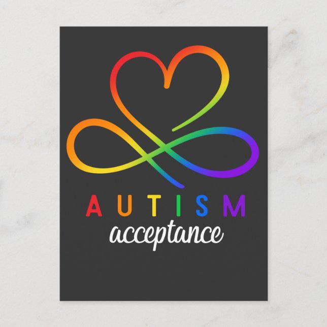 Postal Autism Awareness Boys Chicas niños autistas (Anverso)