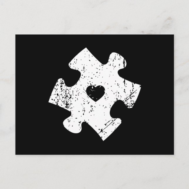 Postal Autism Awareness Puzzle Piece Pocket Shirt Autisti (Anverso)