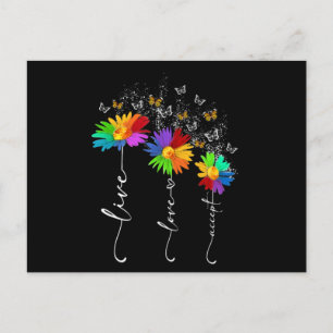 Postal Autism Awareness Shirt Live Love Acepta Autismo Fl