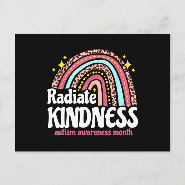 Postal Autism Awareness special ed teacher radiate kindne (Anverso)
