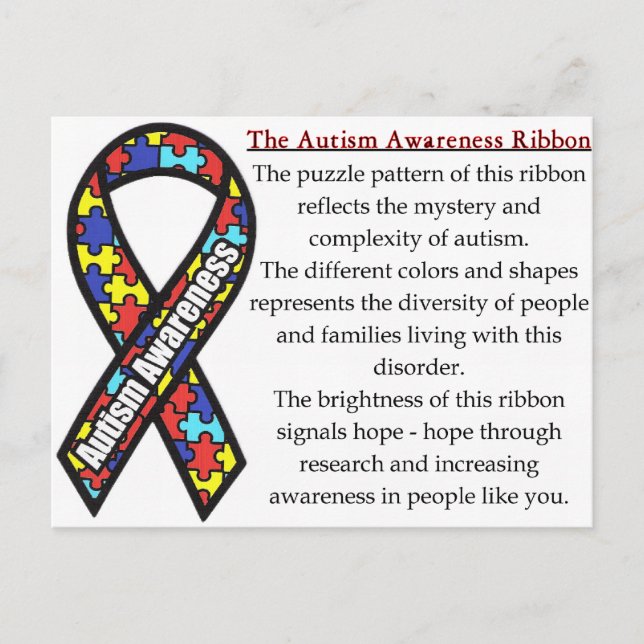 Postal Autism Ribbon significa (Anverso)