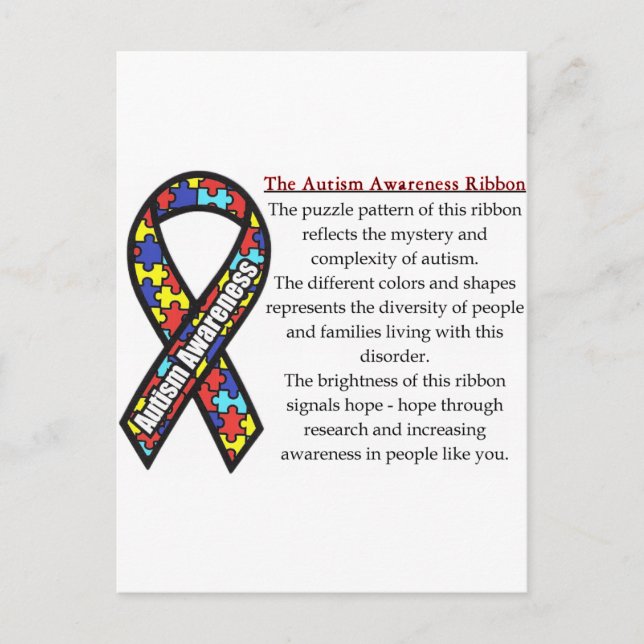 Postal Autism Ribbon significa (Anverso)