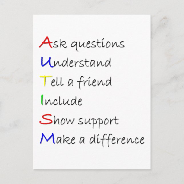 Postal Autismo (Anverso)