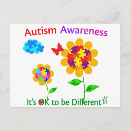 Postal Autismo Conciencia Girasol