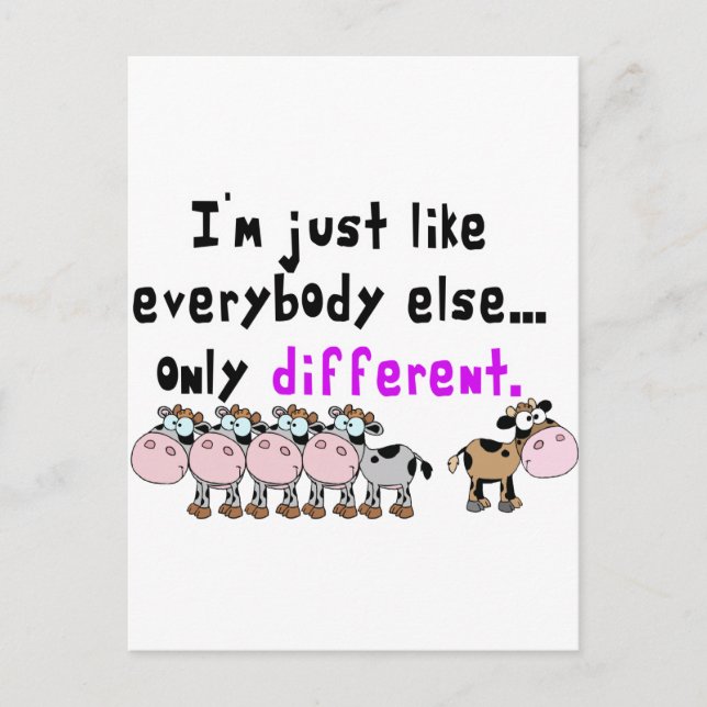 Postal Autismo diferente (Anverso)