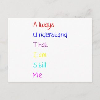 Postal Autismo Poema Acróstico Crayon