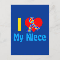 Autismo Tía Amo Mi Niña Corazón Azul