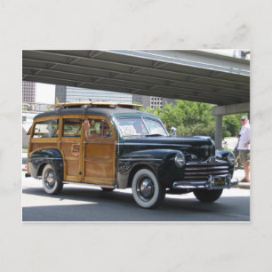 Postal auto antiguo