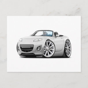 Postal Auto blanco de Miata 2009-13