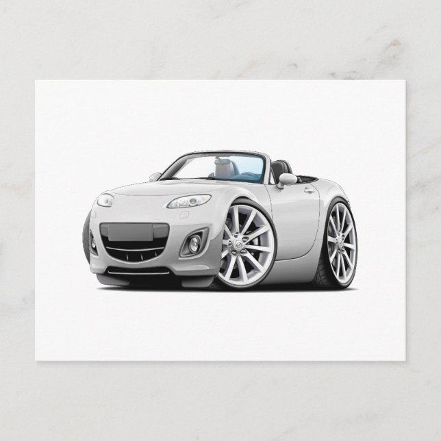 Postal Auto blanco de Miata 2009-13 (Anverso)