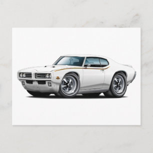 Postal Auto blanco del juez GTO de 1969