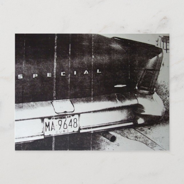 Postal Auto blanco y negro (Anverso)