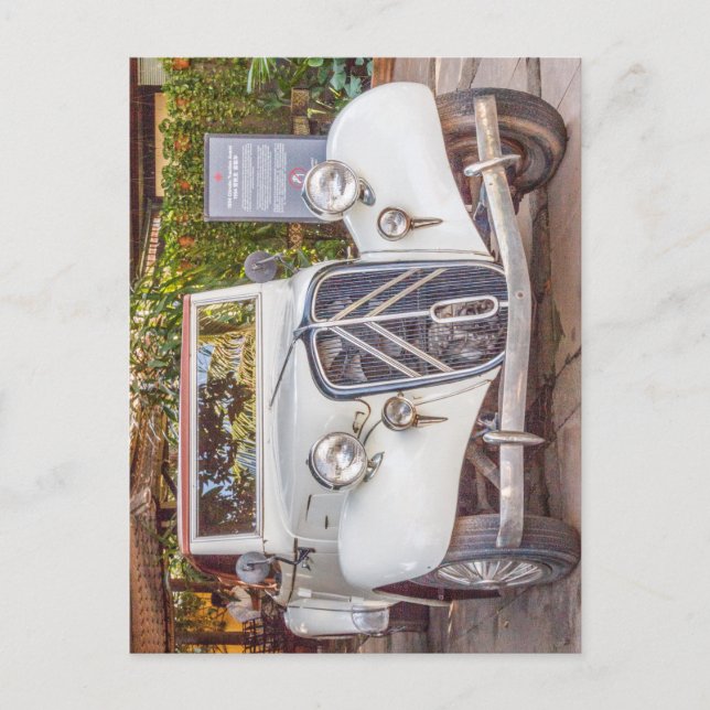 Postal Auto clásico de Citroen Traction Avant Jigsaw Puz  (Anverso)