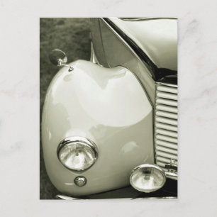 Postal Auto Clásico - Fotografía En Blanco Y Negro