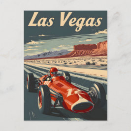 Postal Auto de Carreras de época en Las Vegas