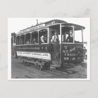 Postal Auto de la calle Washington D.C. Vintage 1890