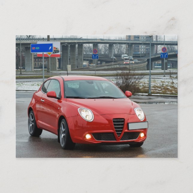 Postal Auto de la ciudad (Anverso)
