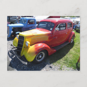 Postal Auto de llama de época