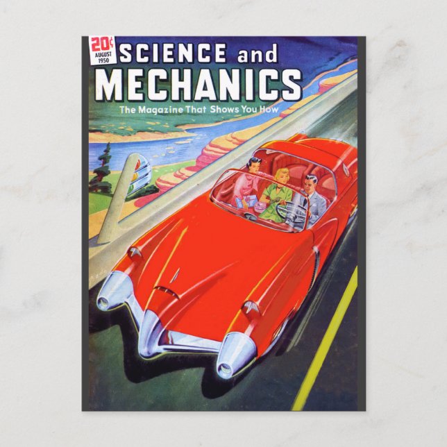 Postal Auto del futuro de 1950 (Anverso)