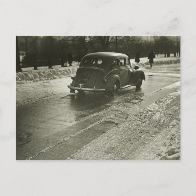 Postal Auto en la carretera (Anverso)