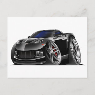 Postal Auto negro Corvette 2005-09