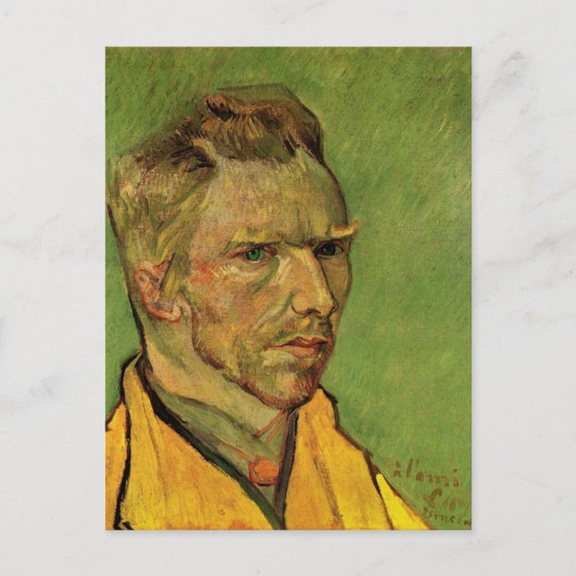 Postal Auto retrato de Vincent van Gogh, Bella Artes de l (Anverso)