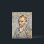 Postal Auto-retrato Vincent Willem van Gogh<br><div class="desc">Autoretrato (1889). Vincent Willem van Gogh. Autoretrato sobre fondo gris-azul. El artista lleva una chaqueta azul-gris. Reproducción de obras famosas de imágenes artísticas de dominio público.</div>
