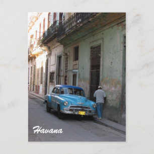 Postal auto vintage de havana