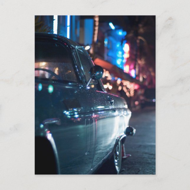Postal Auto vintage de Ocean Drive (Anverso)