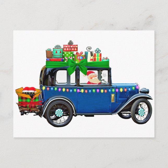 Postal Auto y regalos de época (Anverso)