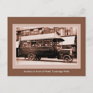 Postal Autobus antiguo frente al Hotel Tunbridge Wells