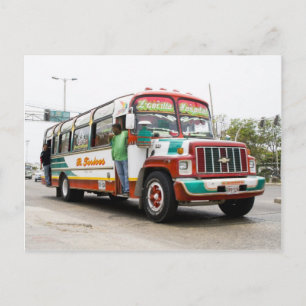 Postal Autobús colorido de Cartagena
