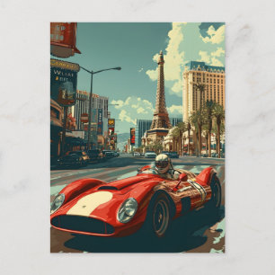 Postal Autobús de carreras de época en Las Vegas