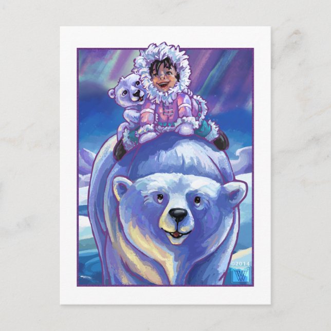 Postal Autobús de oso polar (Anverso)