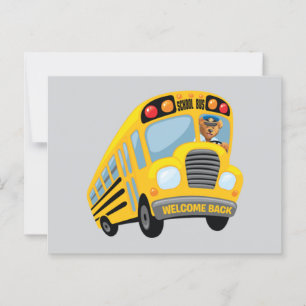 Postal Autobús de regreso a la escuela