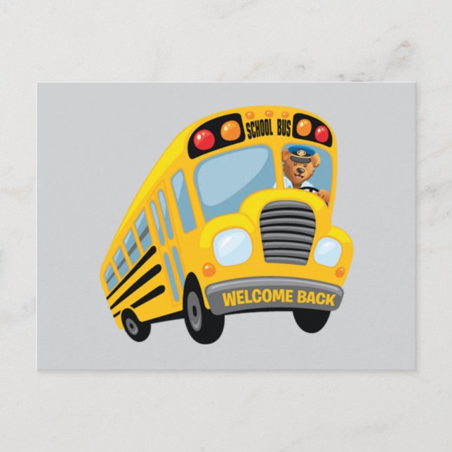 Postal Autobús de regreso a la escuela (Anverso)