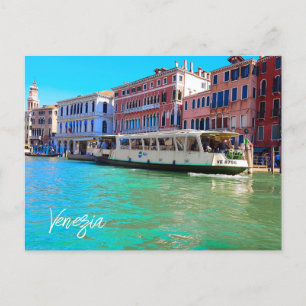 Postal Autobús del Gran Canal de Venecia