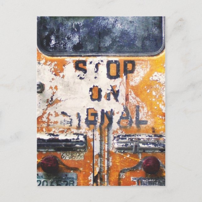 Postal Autobús escolar de época (Anverso)