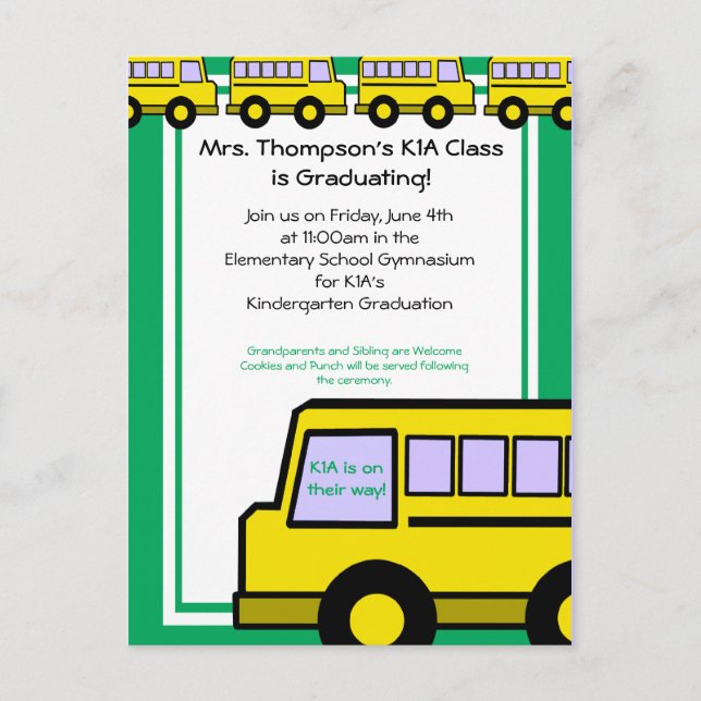 Postal Autobús escolar/ foto (Anverso)