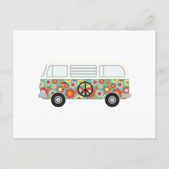 Postal Autobús Hippie (Anverso)